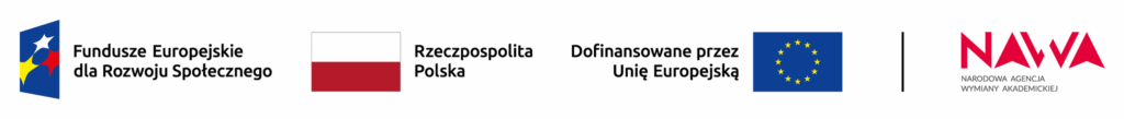 logos: European funds, Polish flag, co-funded by European Union, NAWA